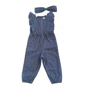 NWT Max Studio Kids Eyelet Romper & Headband